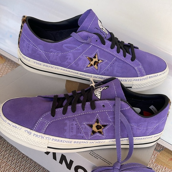 Converse Men’s CTAS A04371C
ONE STAR PRO OX
WILD LILAC/BLACK/EGRET Sneakers - Picture 10 of 16